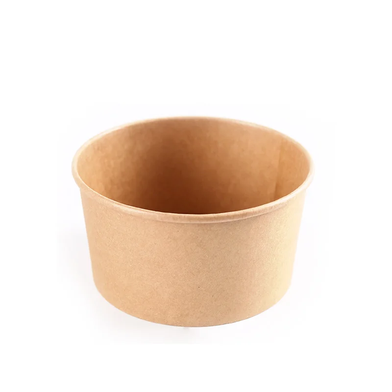 Custom logo printing ECO-friendly compostWholesale High Quality Takeaway  32oz brown paper bowl leak proof for dinner