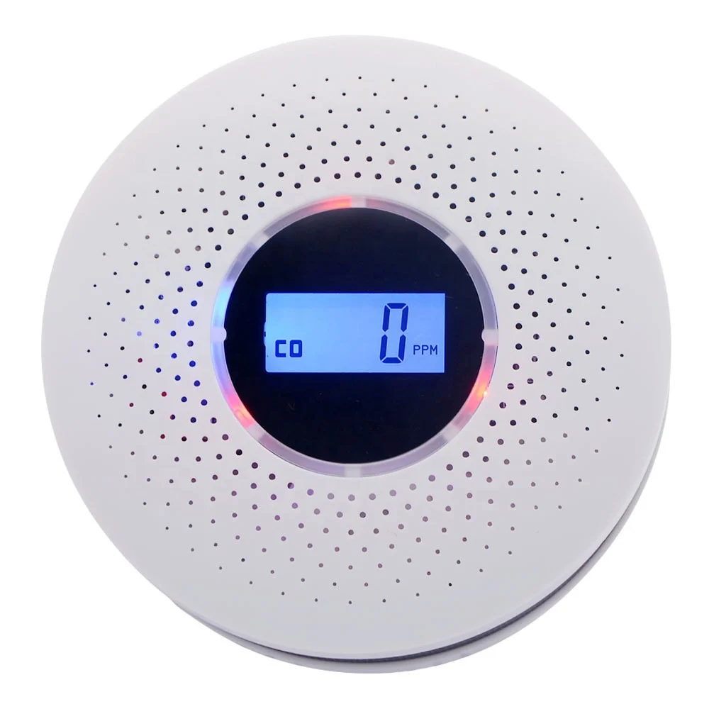 3 Color LED Display Home Security Fire Alarms Co Alarm Smoke And Carbon Monoxide Alarm Detector