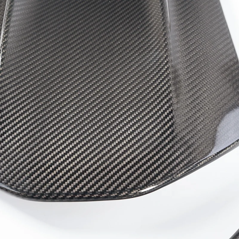 For Mercedes-Benz W205 A45 C63 E63 Glossy Carbon Fiber Seat Back Cover for AMG Type Cars