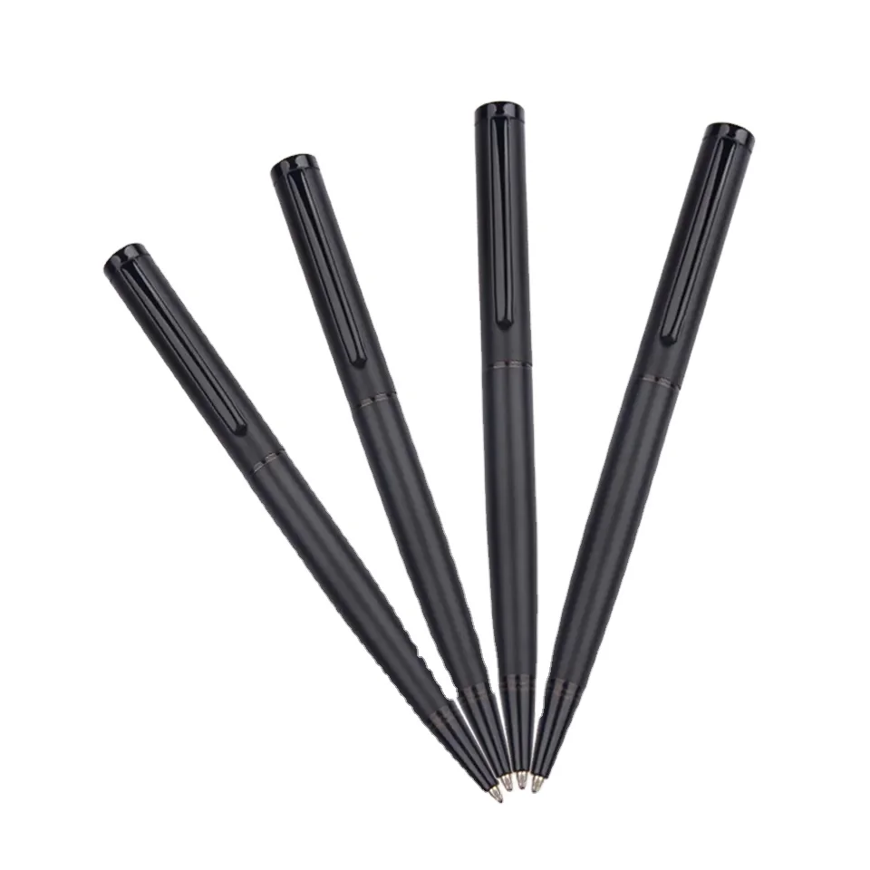 All Matte Black Metal Ball Pen Luxury Ballpoint Gift Promotional Customized with Custom Logo for Business Black / Blue Bosch