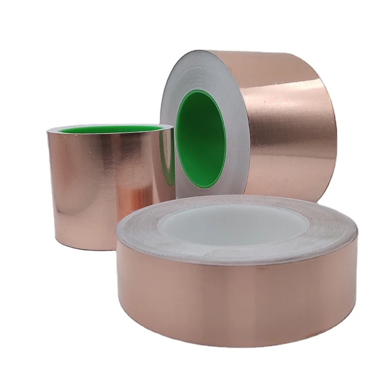 Copper Foil Mylar Tape For Electronic Products Conductive Self-Adhesive Copper Foil Tape Shielding Heat Dissipation Copper Foil