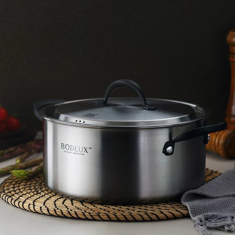Factory Wholesale kitchen multifunctional soup pot non-stick pan Cookware Stainless Steel Casserole Cooking Set