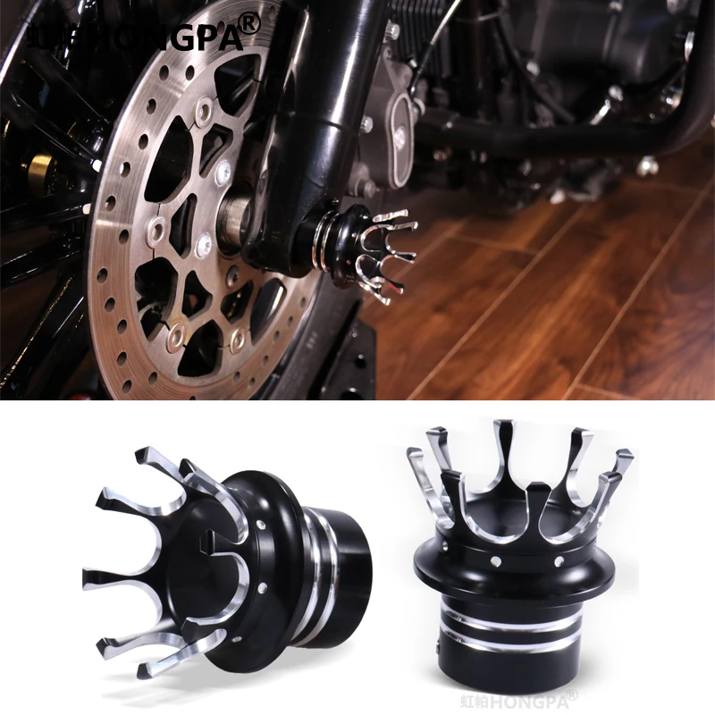  Цветные мотоциклетные передние осевые гайки для Harley Sportster XL 883 1200 Dyna Softail FLHX VRSC