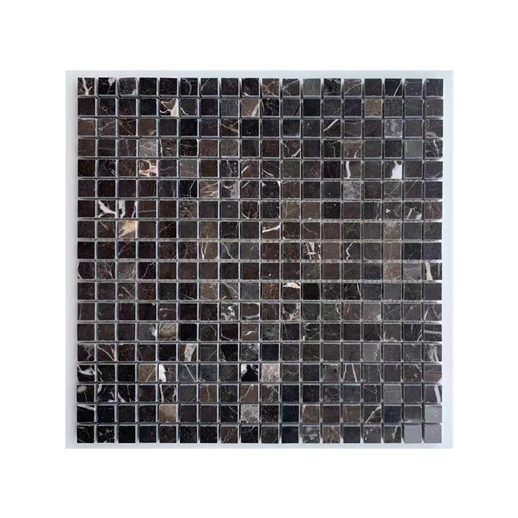 Natural Square Brown marble mosaic for wall