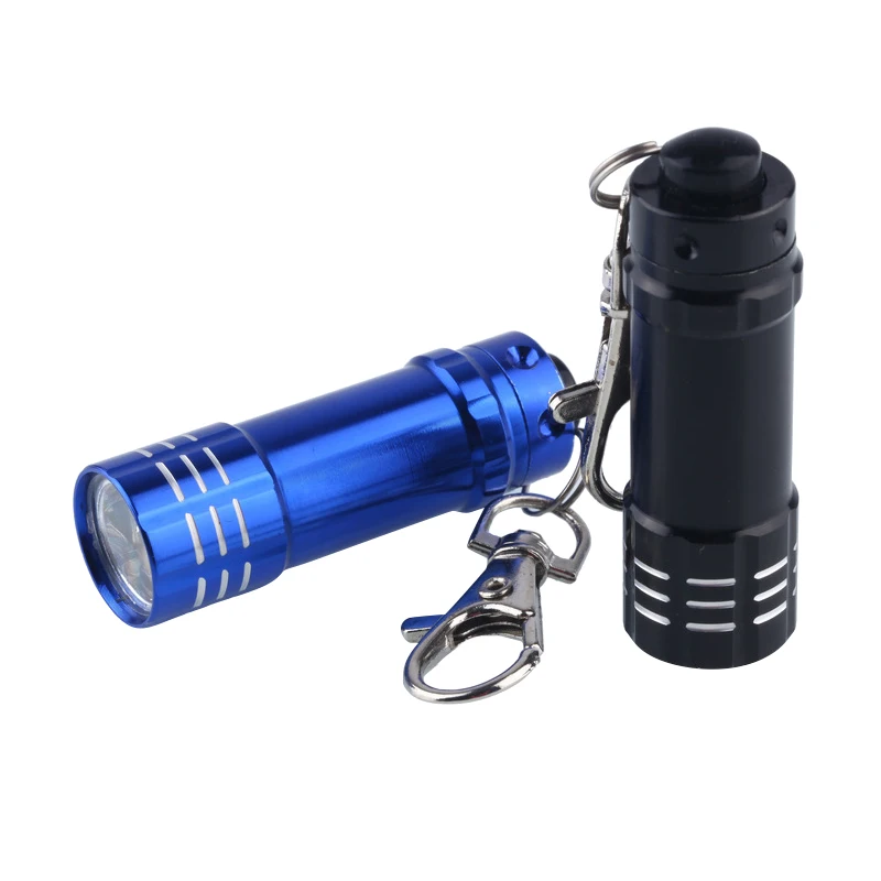 Logo Printing High Quality Aluminum Alloy 3  LED  Portable Small Flashlight Keychain For Home or Office