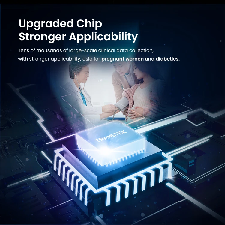 TRANSTEK 5.73 Inches Screen Large Arm Cuff BP Trend Smart Bluetooth Digital Blood Pressure Monitor Electronic Sphygmomanometer