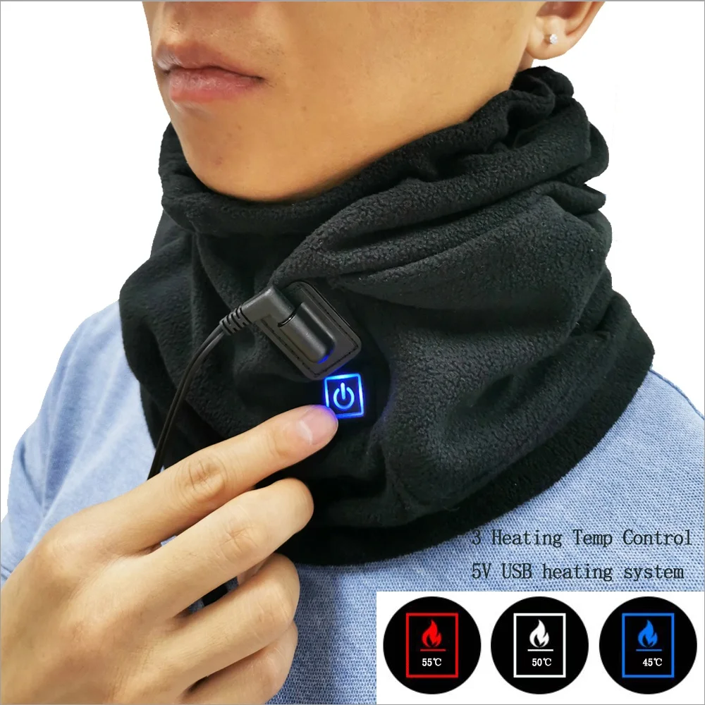 Casual and Sports Style Fleece Neck Warmer Gaiter Breathable Polyester Ski Mask and Winter Heated Scarf with Logo Decoration