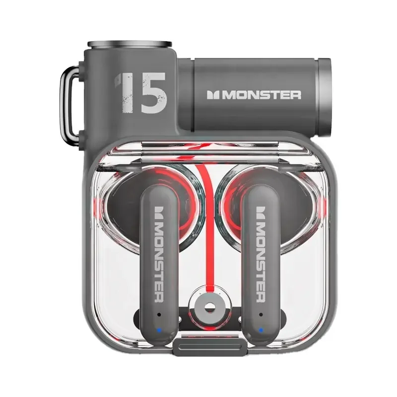 TWS Earbuds 2023 Original Monster XKT15 Bluetooth Earphone ENC Headset Waterproof HiFi Stereo RGB Headphones For iPhone Android