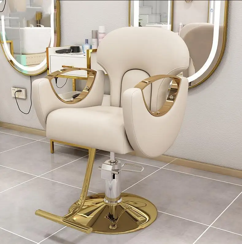 Wholesale Luxury woman haircut white sillas para barberia reclining Salon beauty supplies equipment Furniture Barber Shop Chairs
