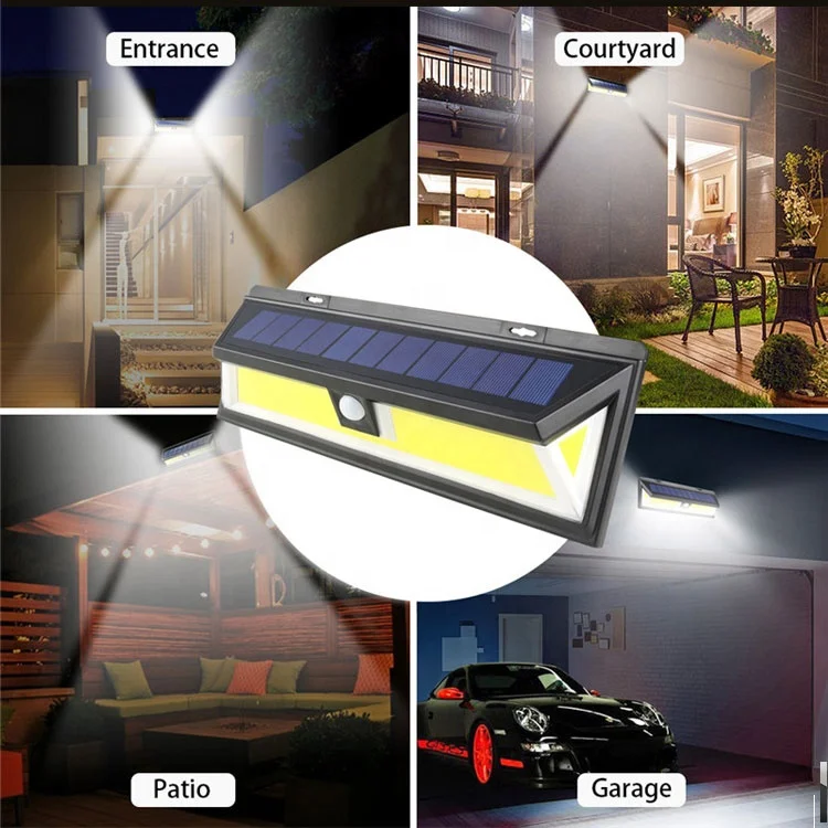 Brightenlux Manufacturer ABS Plastic 270 Degree Lighting Angel Most Powerful Wall Mount COB Led Solar Garden Light Sensor