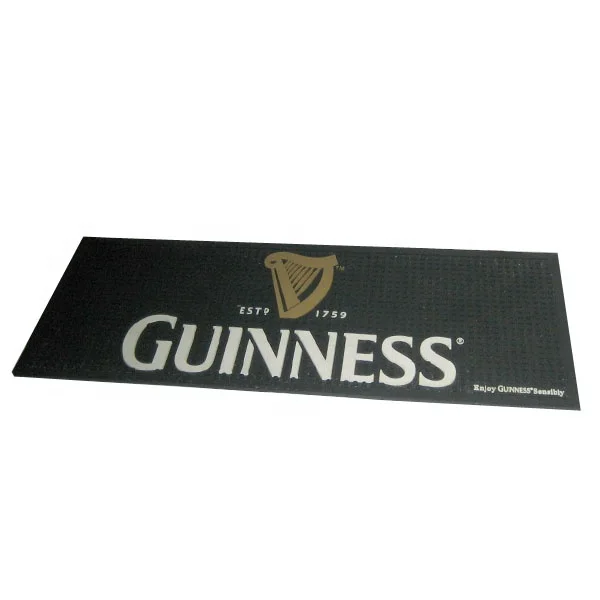  Барный коврик из ПВХ GUINNESS резиновая барная дорожка с тисненым