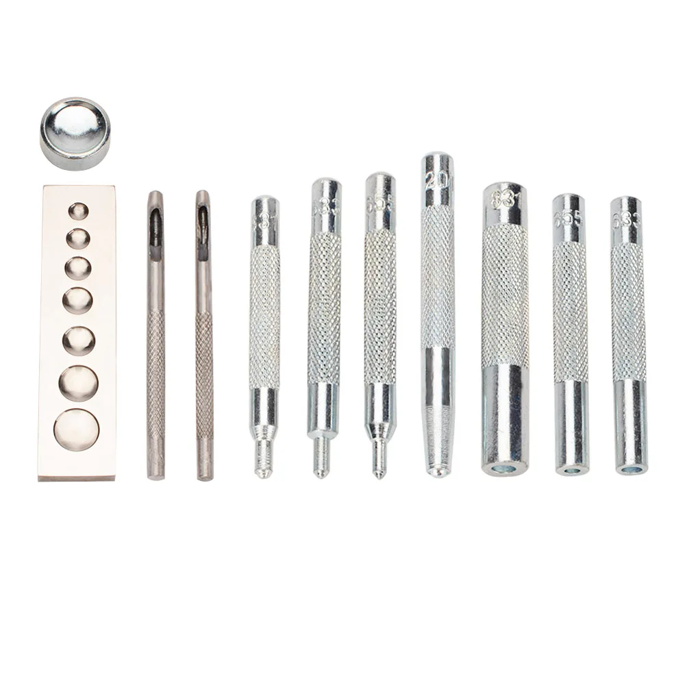 Fasteners Press Studs Snap Rivts handmade leather punching hole tools for drilling