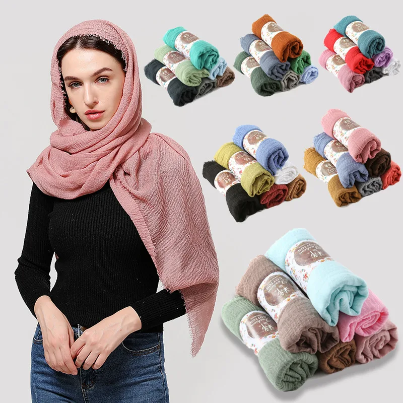 Wholesale Plain cotton hot sale hijab muslim made in china