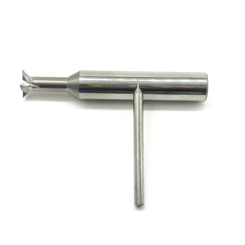 Tungsten steel dovetail cutter with integral hard alloy 30/45/60/75 degree dovetail groove milling cutter
