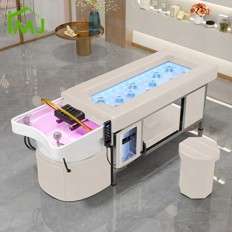 Beauty Salon hair washing Reclining thai massage table head spa shampoo bed