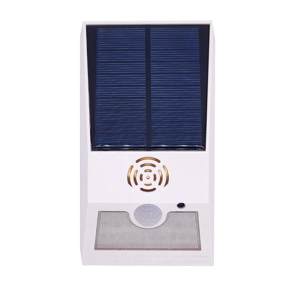 Multi-Function Solar Alarm Lamp Remote Control Security Alarm Siren Pir Motion Sensor Detector Wall Light For Home Yard Outdoor