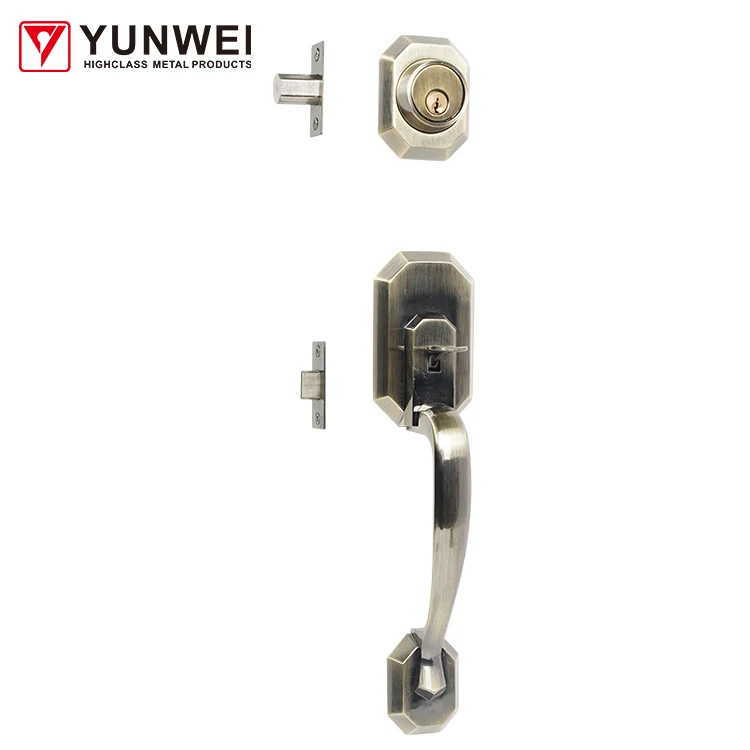 Interior Door Waved Design Solid Lever Handle Zinc Alloy Lock Body Interior Door Lock Door Handle Lever Lock