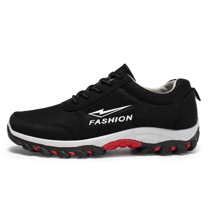 New Style Best Breathable School Sports Shoes Men Athletic Hiking Running Casual Sports Shoe Full Black
