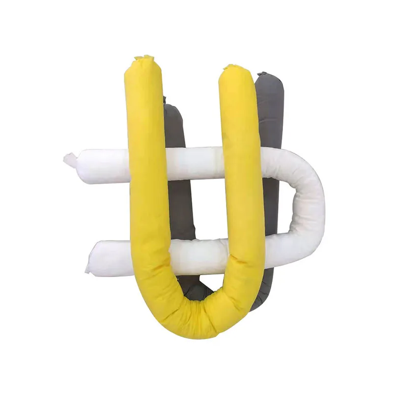 free sample  7.6cm*1.2m white meltblown oil absorb sock workplace   oil absorbent boom supplier
