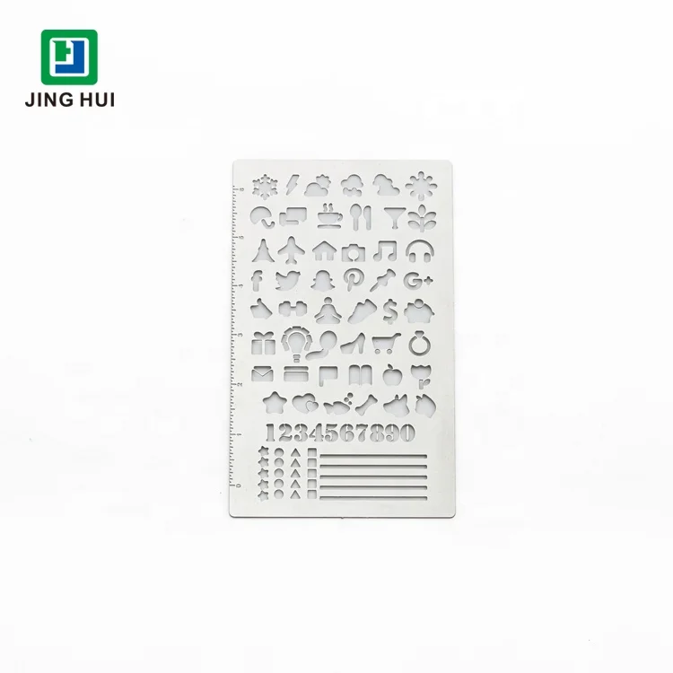 Custom Stainless Steel Metal Laser Cut Template Account Stationery Drawing Stencil