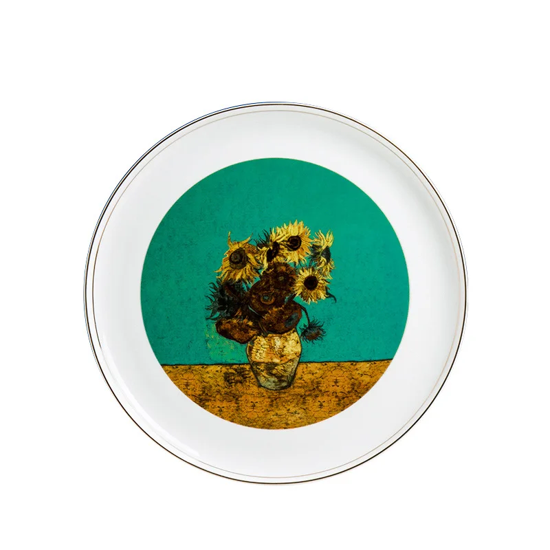 Nordic ceramic round household charger plate