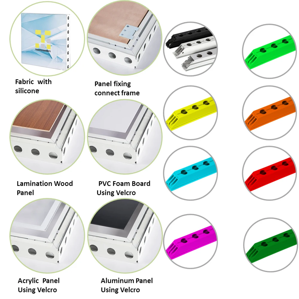 Design Modular Portable M Series System Matching Different Plates Modern Flexible Heavy Duty Reusable Booth  Trade Show Industry