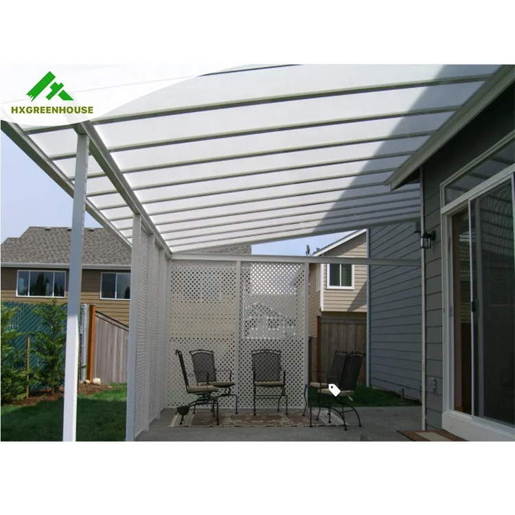 Rain Cover Balcony Shade Cover Waterproof Outdoor Rain Balcony Polycarbonate Window Roof Aluminum System Canopy Awning