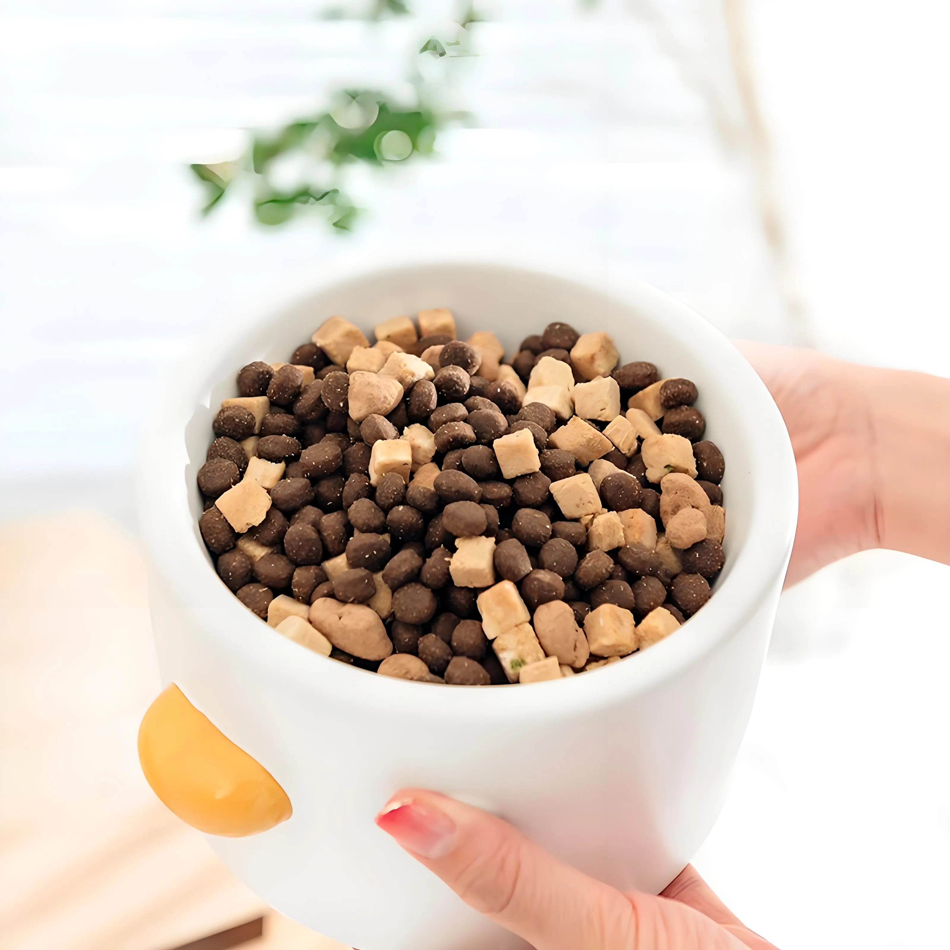 Питание кошек сбалансированное обезвоженное коровье молоко сделанное богатым белком сушеный корм для домашних животных натуральное жевание собак