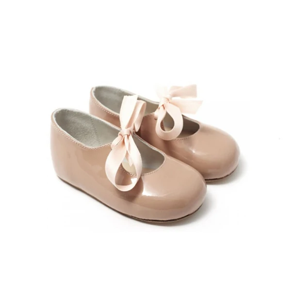 CHOOZII Wholesale Customized Breathable Leather Toddler Soft Sole Princess Baby Girl Mary Jane Shoes with Sweet Ribbon Bow