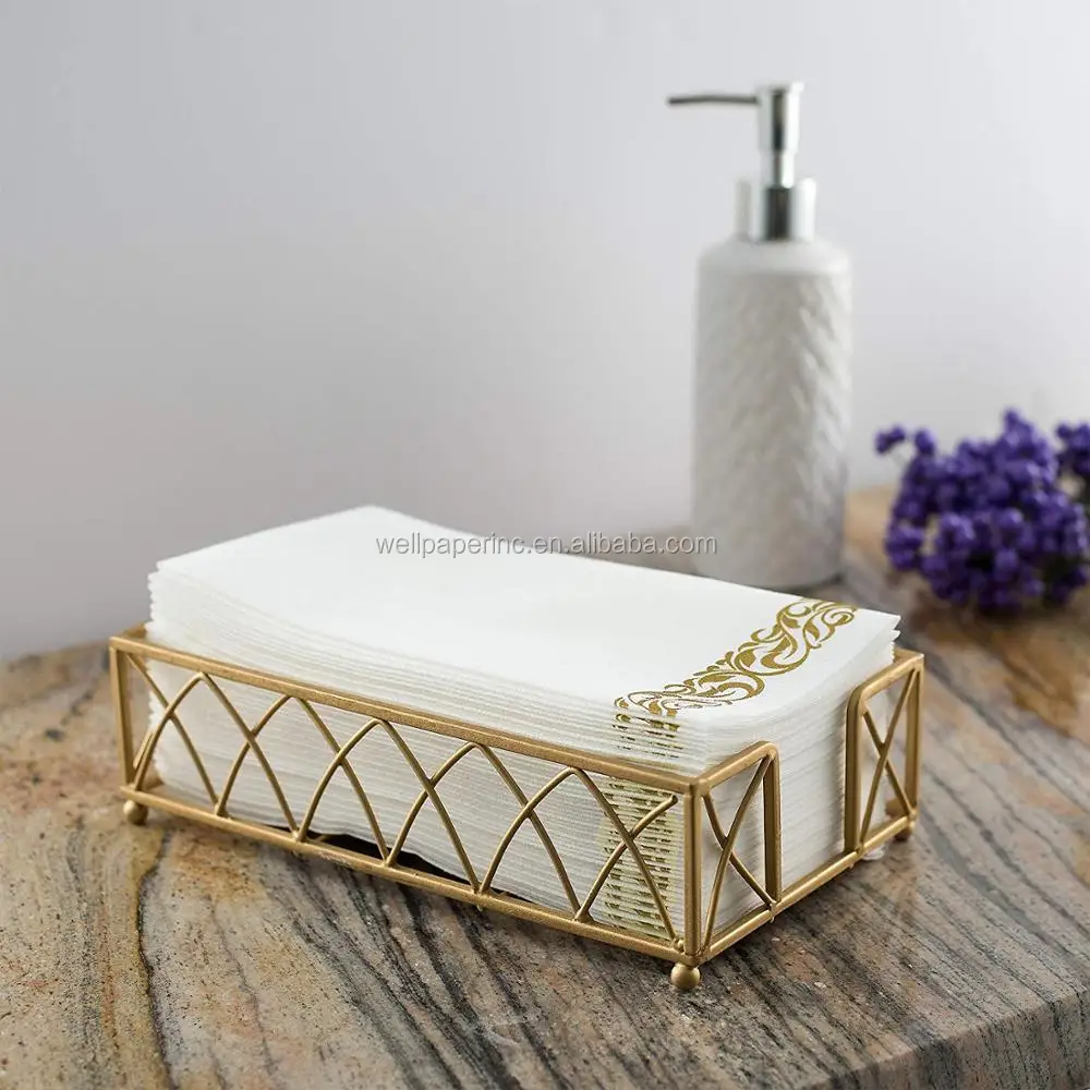 Disposable Guest Towels Soft and Absorbent Paper Hand Towels Durable Decorative Bathroom Hand Napkins for Kitchen,Party, Wedding