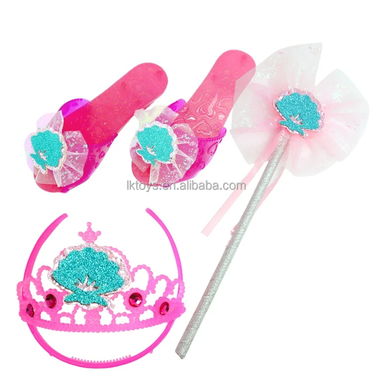 Оптовая продажа обувь принцессы и кошелек для девочек ювелирные игрушки одежда маленьких