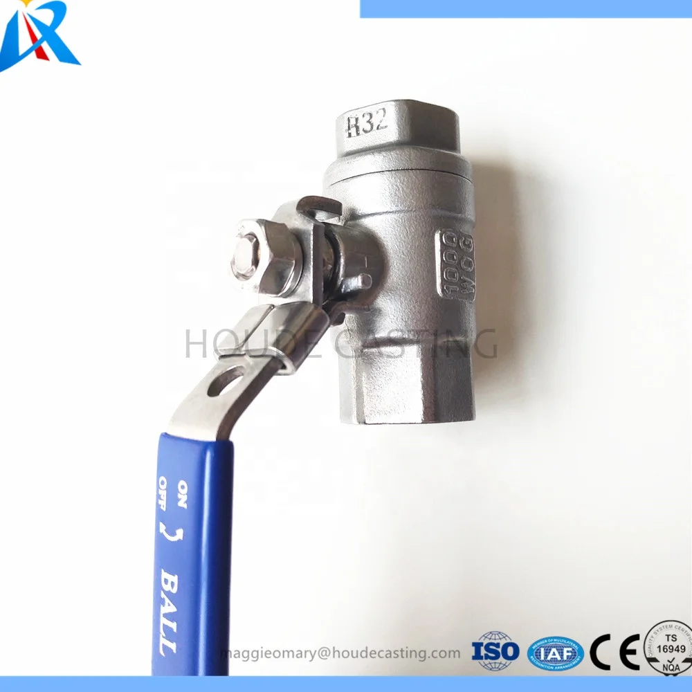 
Full Bore Bsp Thread 1000 wog 316 Stainless Steel 2 piece 1.4408 Ball Valve for Water and Gas 