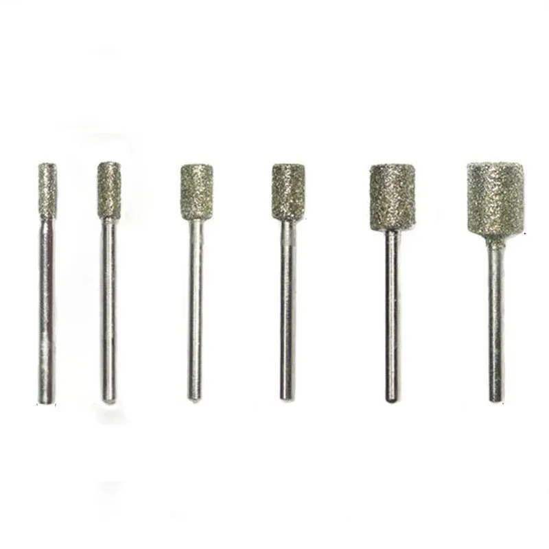 High quality Electroplated diamond round burr Cylindrical diamond grinding head for grinder