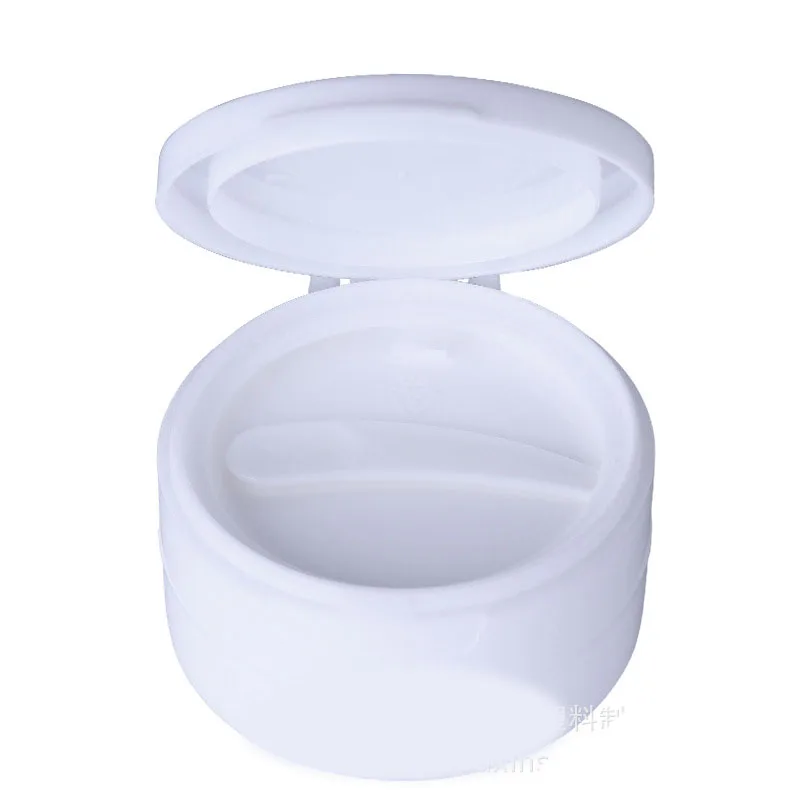 NEW 2021 50g white round clear plastic jars cosmetic with spatula