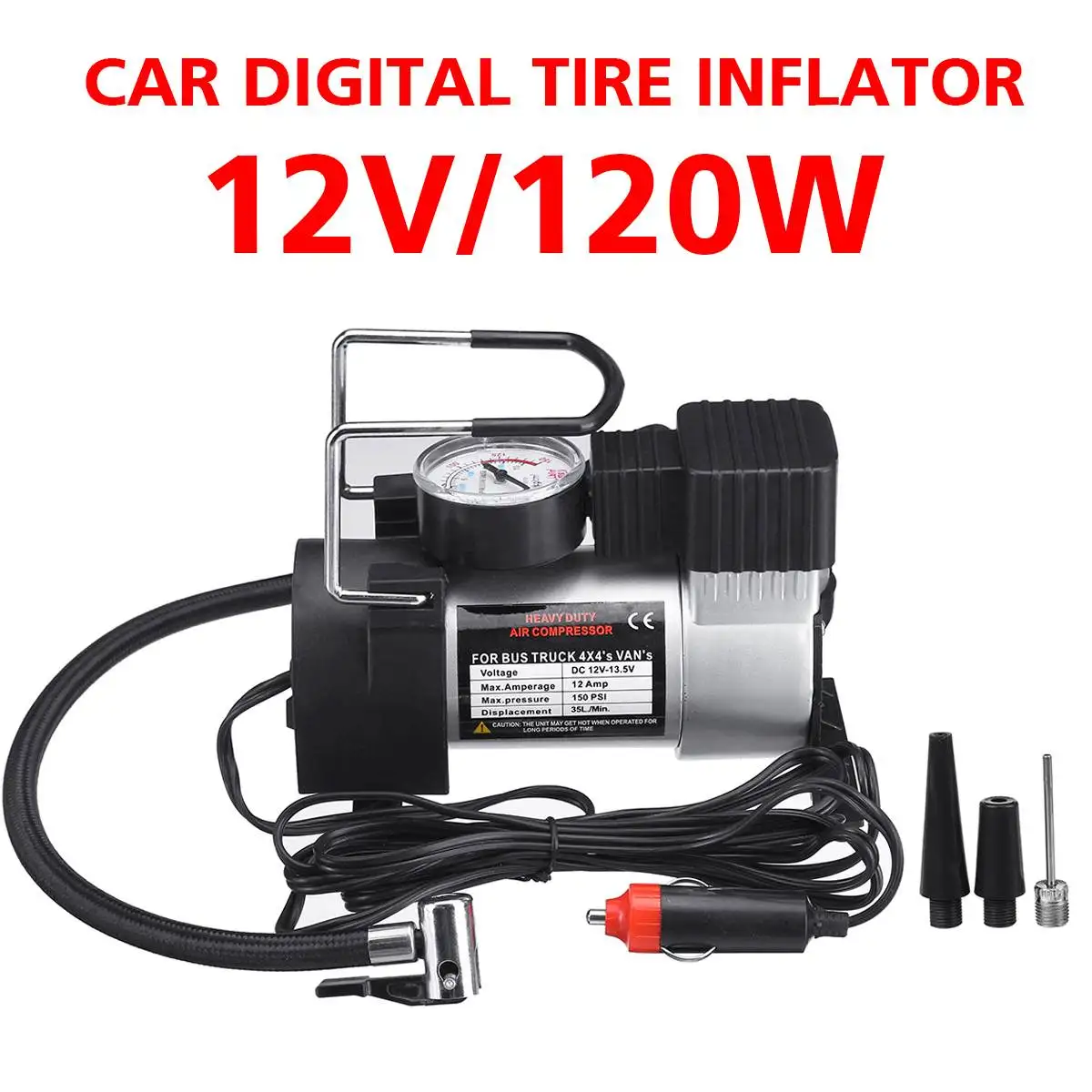 Emergency Tool Metal Single Cylinder Air Pump Car Tire Air Pump Pump Factory Direct Sales