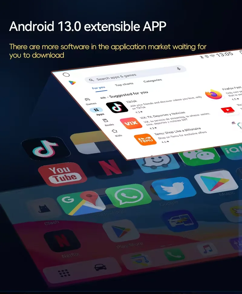 2024 Smart Wireless Carplay Android Auto Adapter with 2GB 16GB 4K GPS Dashboard Headrest TV USB Connection 13 Car Play AI Box