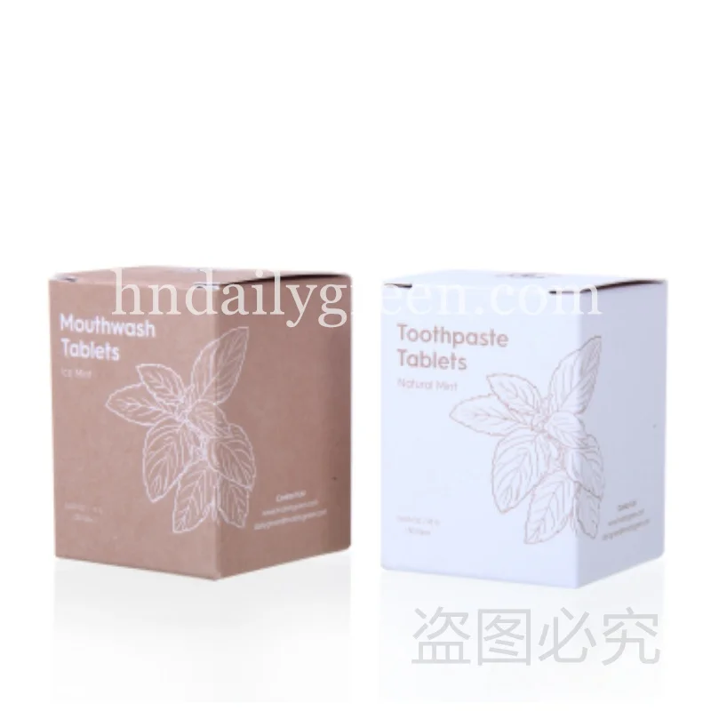 Fresh Mint Flavor Toothpaste Tablets With Probiotic Zero Waste Fresh Breath & Natural Whitening