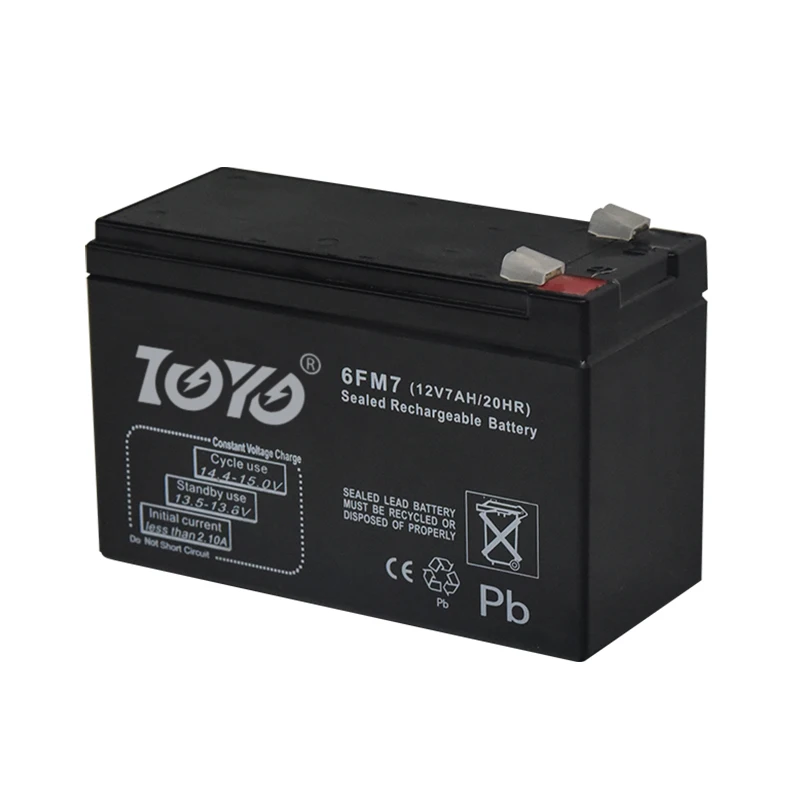 TOYO 12Volts Maintenance free 12V 1.2Ah 2.3Ah 4.5Ah 7Ah 7.5Ah 9aAh SLA Lead Acid Rechargeable Solar Storage Battery