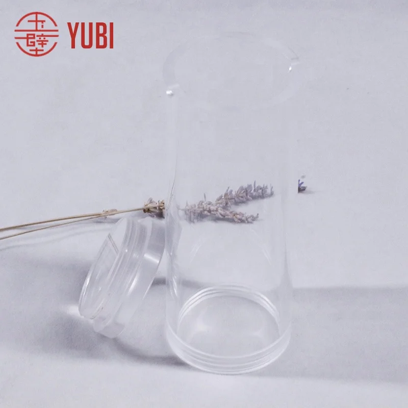 Customized Acrylic Threaded Tube Internal And External Thread Transparent Acrylic Tube With Cover
