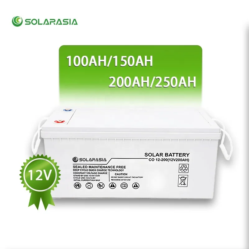 Gel Battery 250Ah 200Ah 150Ah 100Ah  High Energy Density Lifepo4 Deep Cycle Factory Supply Price Stock