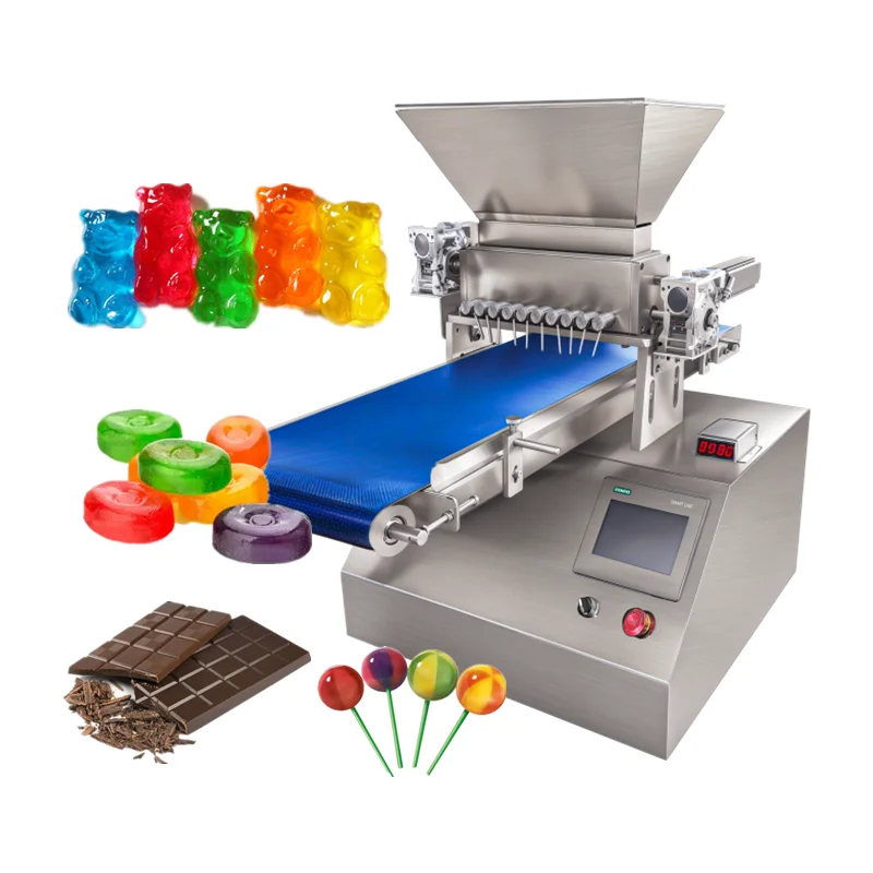 Small  Auto Automatic Jelly Candy Making Machinery Line jelly Bear Gummy Machine