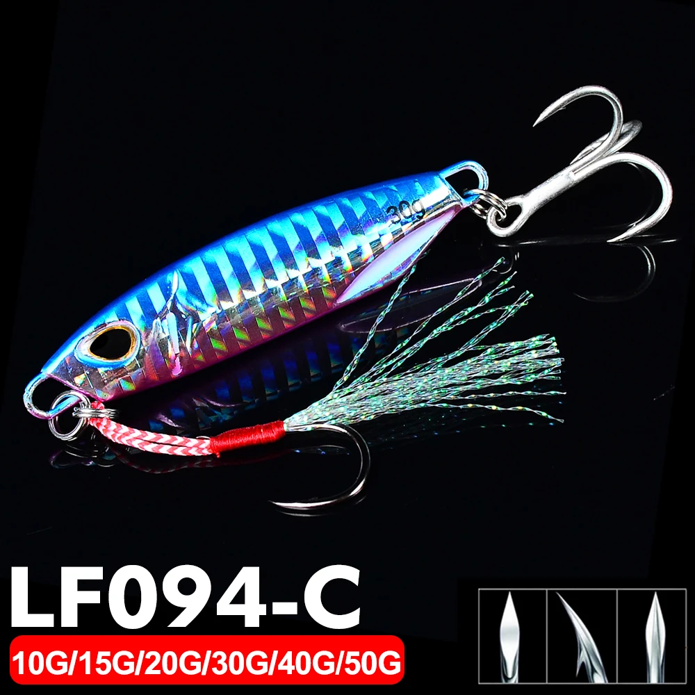 10g 15g 20g 30g 40g 50g Wholesale Fishing Lures Saltwater Long Sinking Casting Fishing Lure Lead Metal Flat Jig Lead Lure