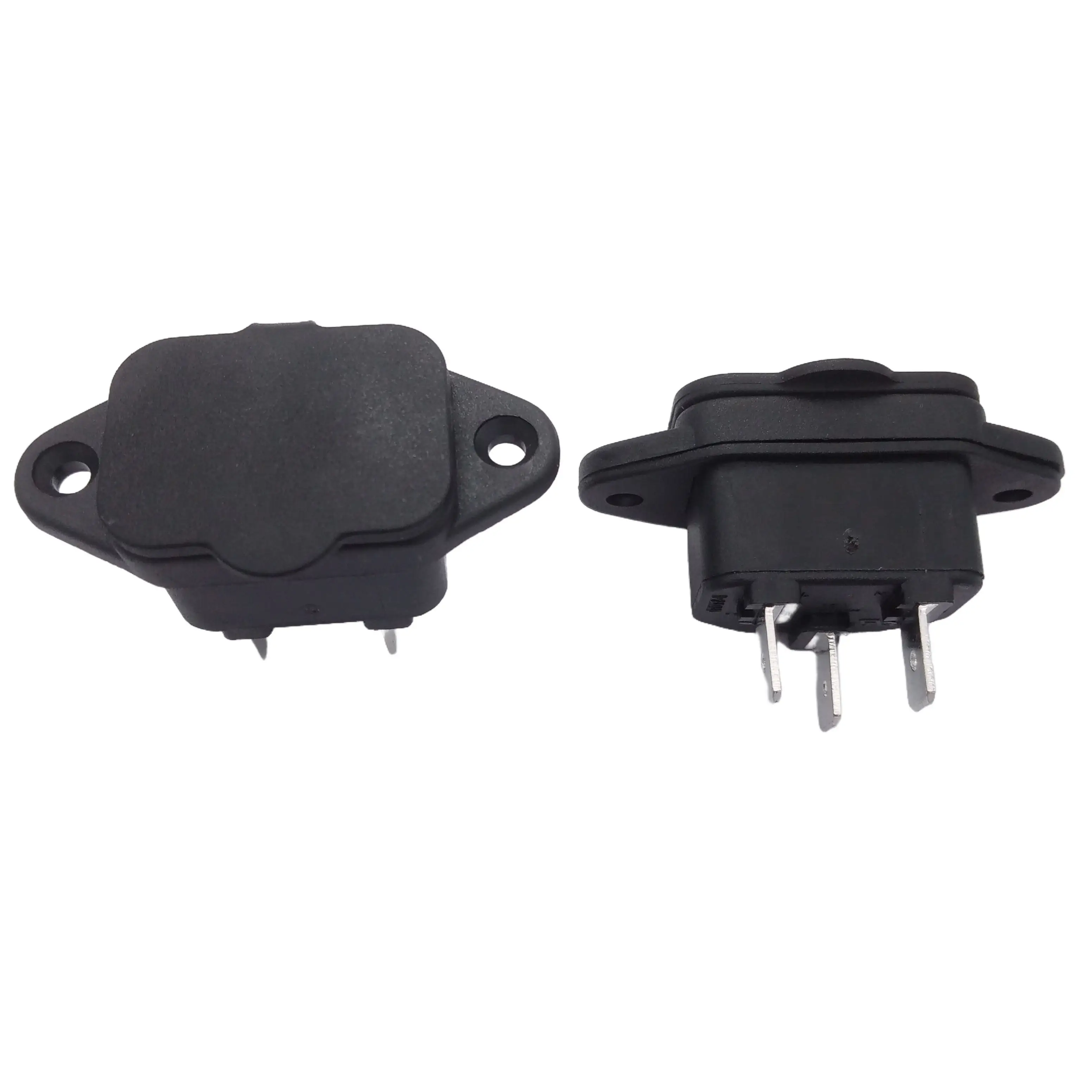 250V 10A AC IEC C14 male Panel Screw Mount Adapter Plug power Connector with cover