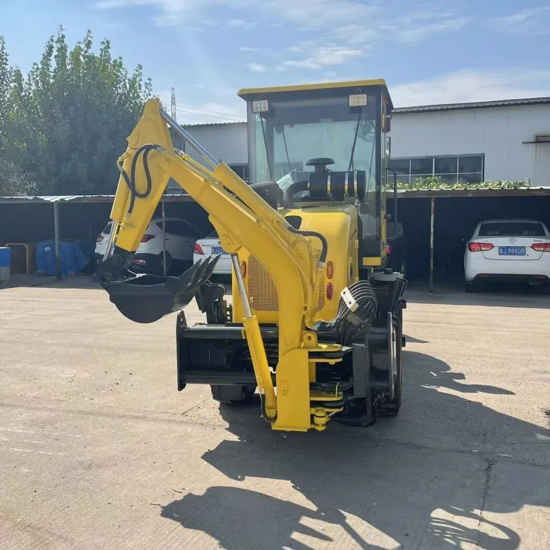 Wheel Excavator Compact Tractor with Mini Backhoe Loader 4WD High Quality Cheap Ta08-12