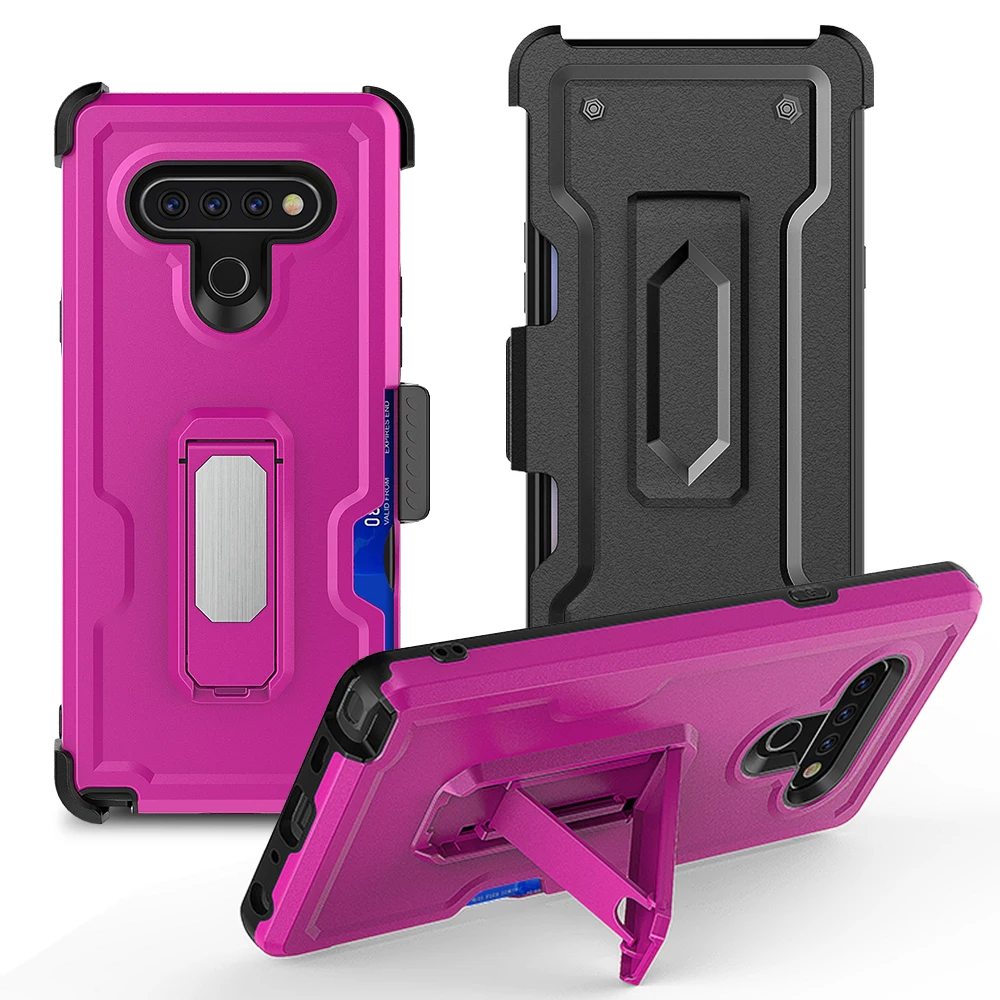 Top selling mobile phone item on Amazon and Ebay For LG stylo 6 TPU PC With Black Clip  Mobile Phone Cas