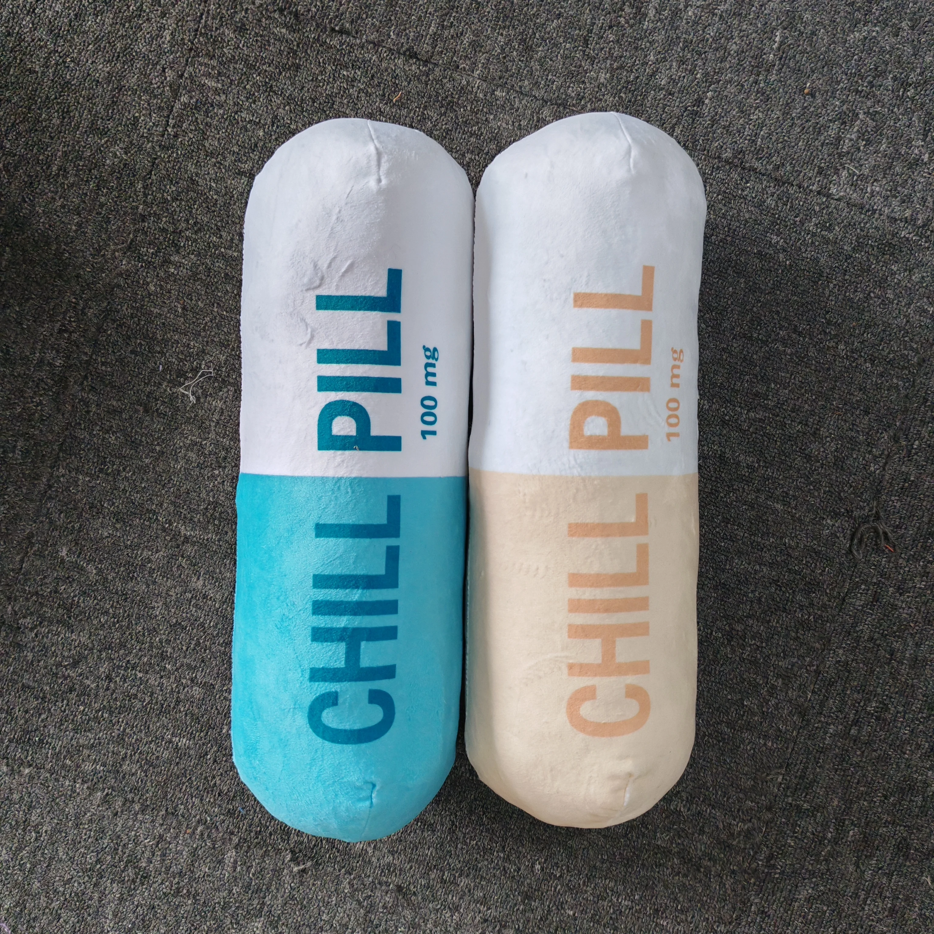 Factory customize plush capsule shaped pillow wholesale chill pill pillow cushion accept custom