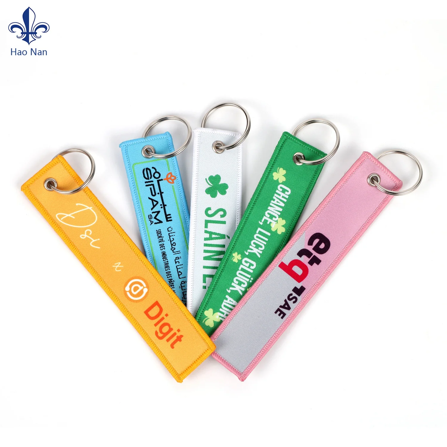 Брелок для ключей с вышивкой из полиэстера и логотипа