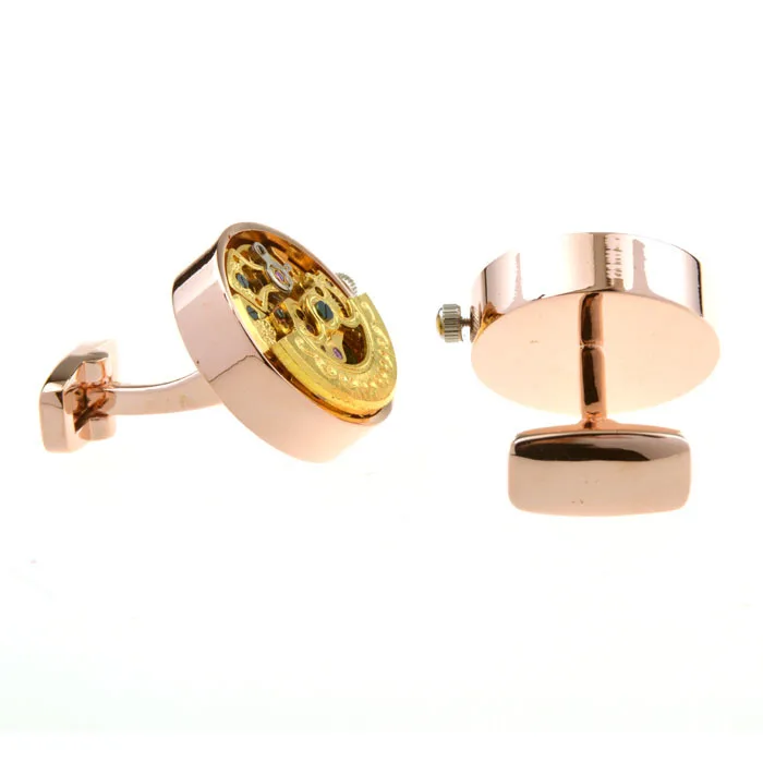 Fully Automatic French Luxury Carved Movement Mechanical Watch cufflinks For Men