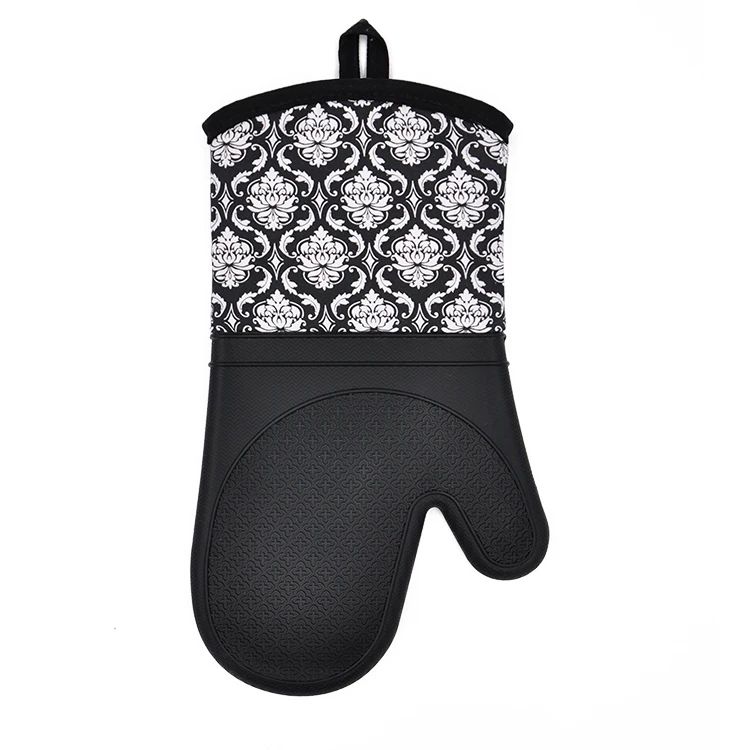 Customizable Extra Long Silicone Oven Mitts | High-Quality Non-Stick Kitchen Gloves for Culinary Pros