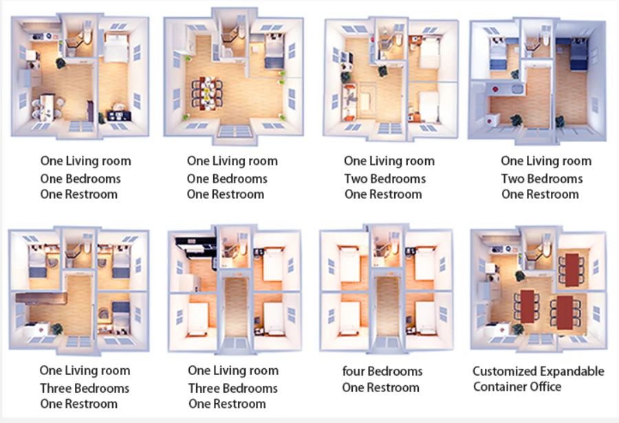 Factory Prefabricated House Free Shipping Expandable Container House with 3 Bedrooms for Sale